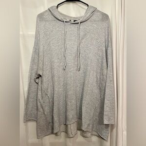Green Envelope Light Gray Hooded Top